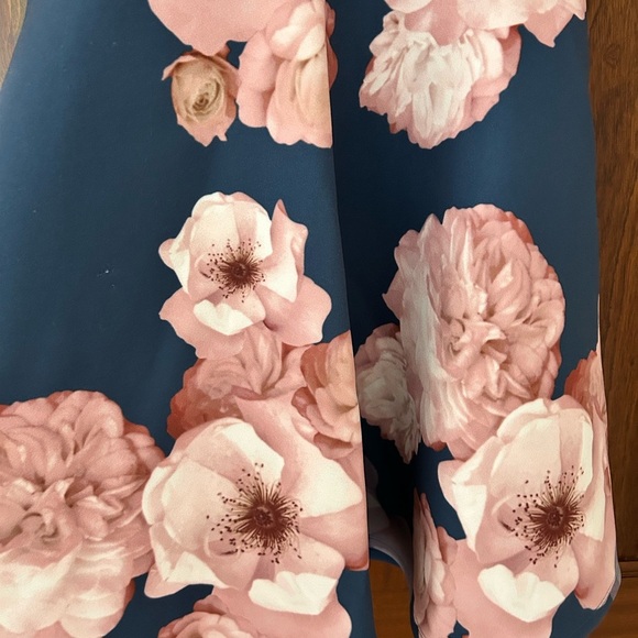 Ted Baker Pink and Blue V-Neck A-Line Sundress - Picture 3 of 6